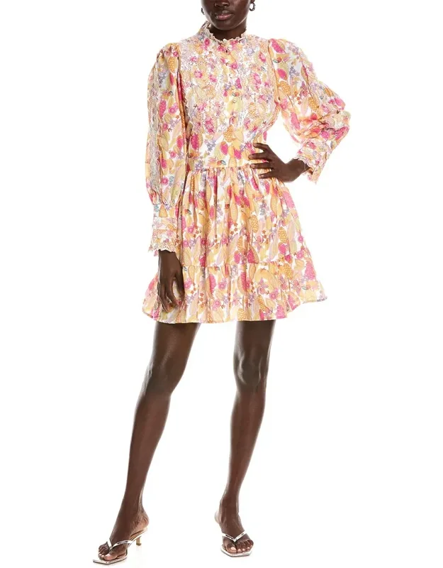 Eyelet Mini Dress
