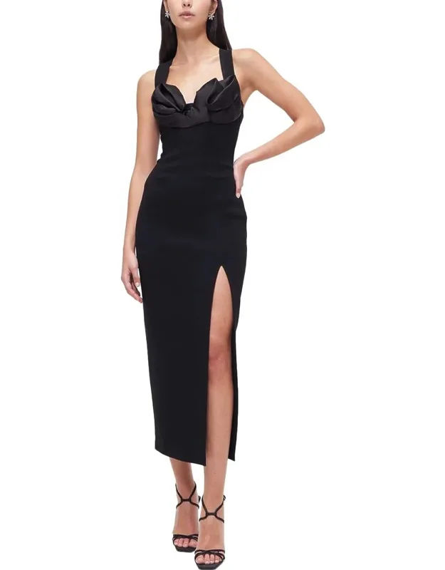 Wool & Silk-blend Midi Dress