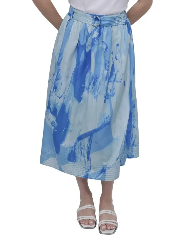 Pull-on Printed Skirt