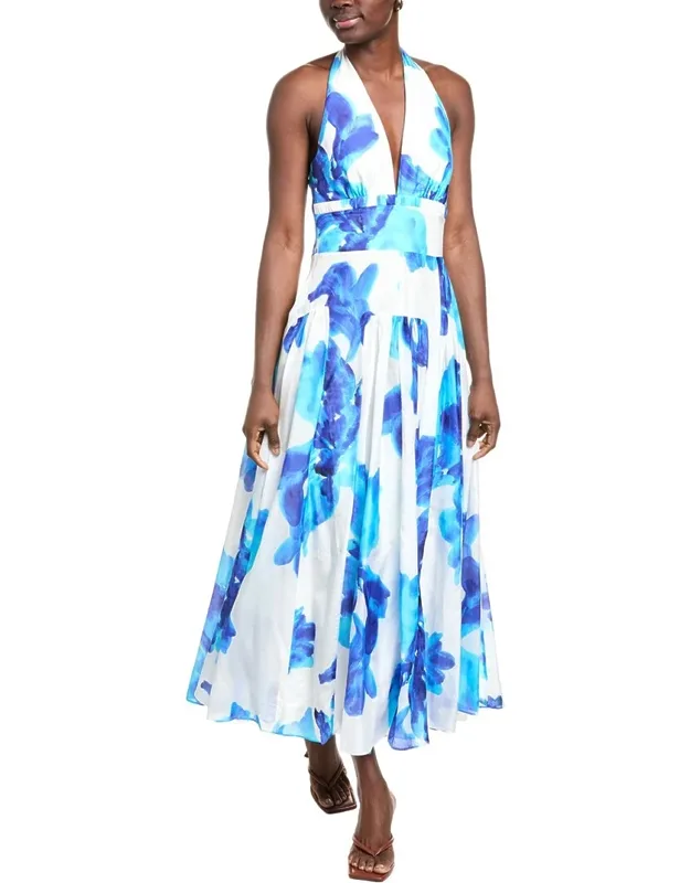 Silk-blend Midi Dress