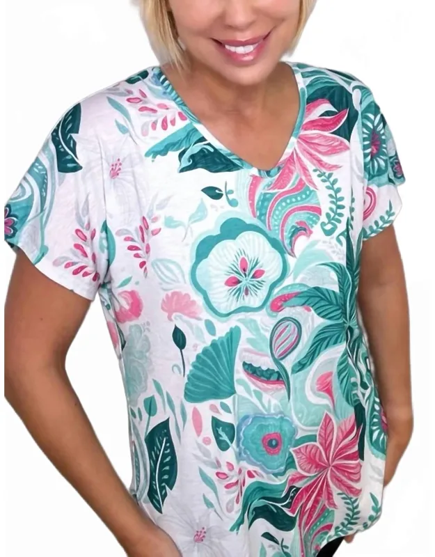 Tropical Flower Tunic Top