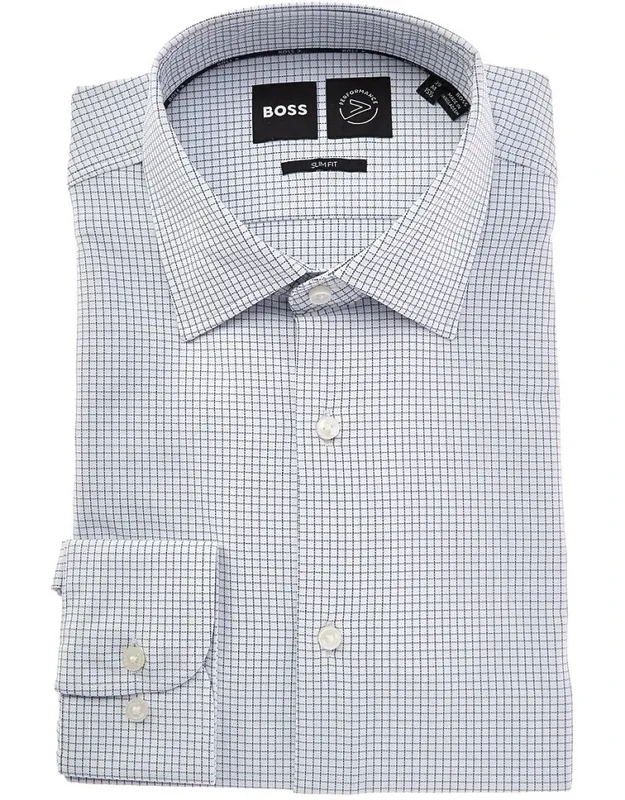 Boss Slim Fit Dress Shirt - Light Blue, Spread Collar