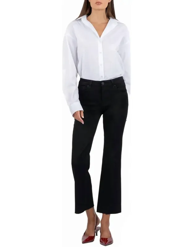 Mid Rise Flared Leg Jeans