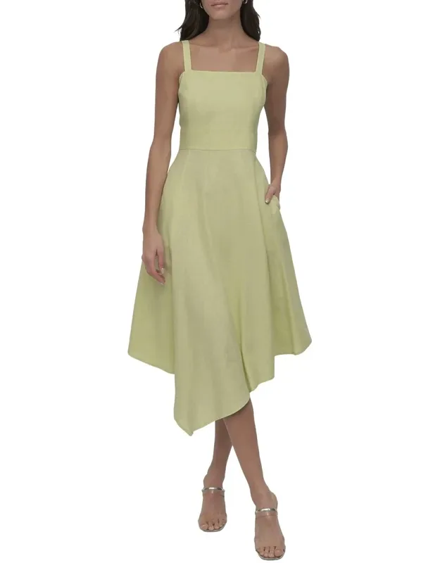 Linen-blend Dress