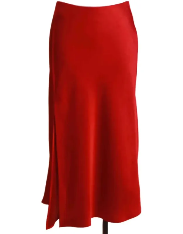 Satin Midi Skirt