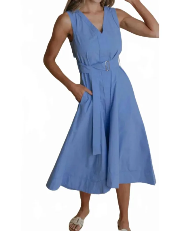 Market V Neck Midi Dress