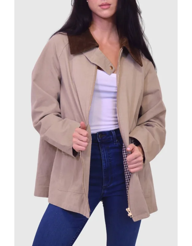 Corduroy Collared Cotton Chore Jacket