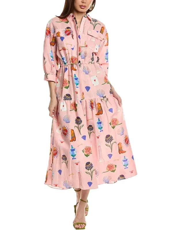 Linen-blend Shirtdress