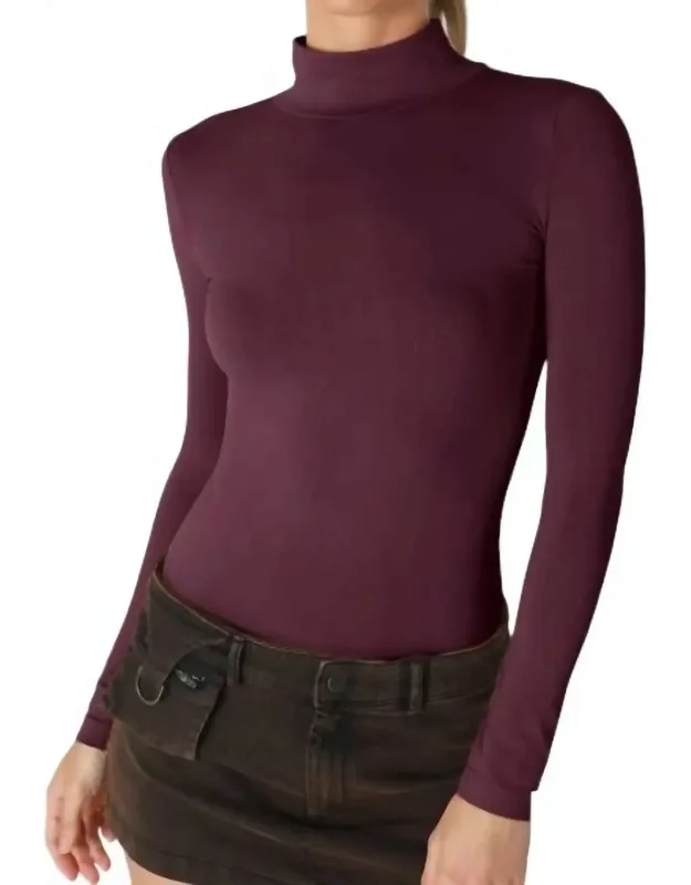 Long Sleeve Mock Neck Top