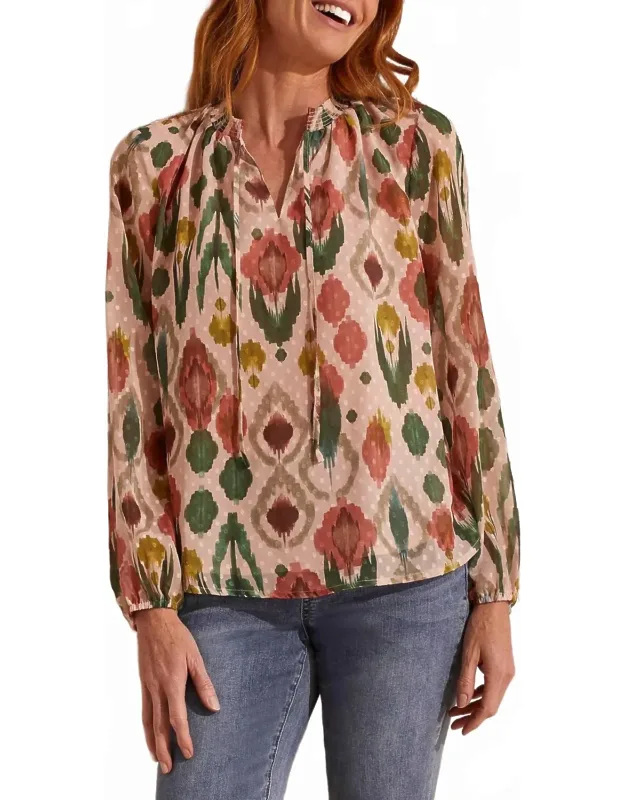 Print Poly Blouse