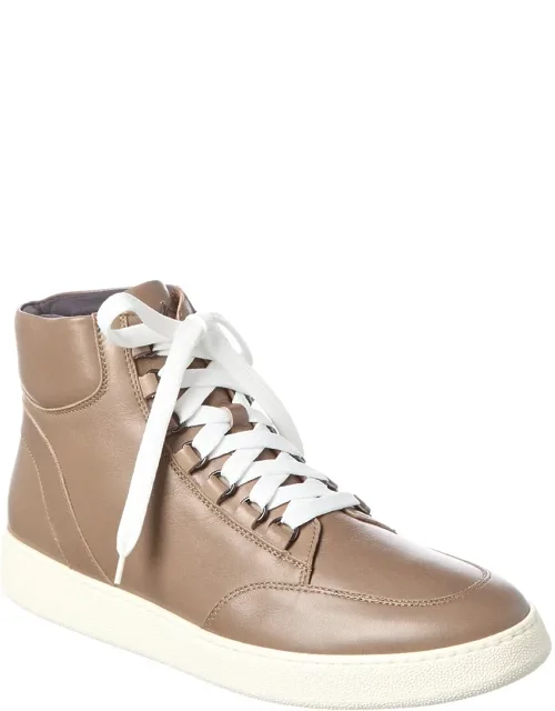 Weatherproof Leather High-top Sneakers