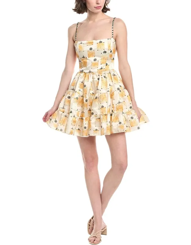 Linen & Silk-blend Mini Dress