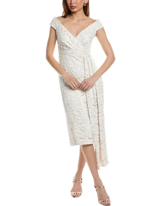 Off-the-shoulder Lace Sheath Dress