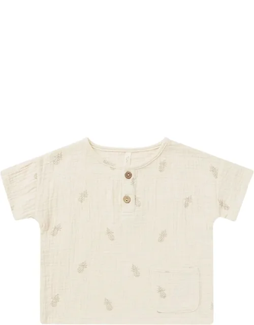 Collective Woven Henley T-shirt