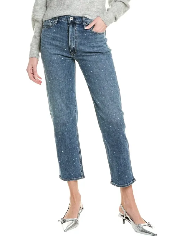 Hattie Medium Wash Jewels Ankle Straight Jeans