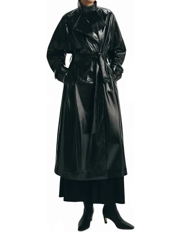 Shiny Trench Coat