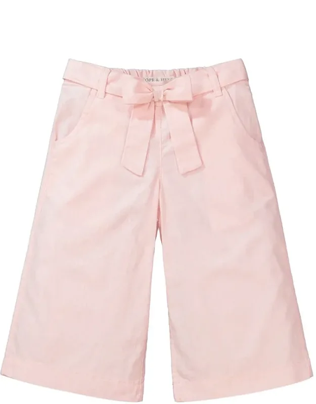 Wide Leg Crop Bow Pants