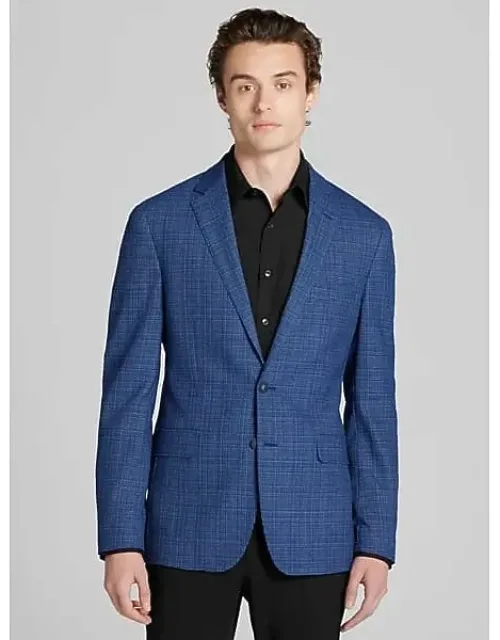 Big & Tall Slim Fit Plaid Sport Coat