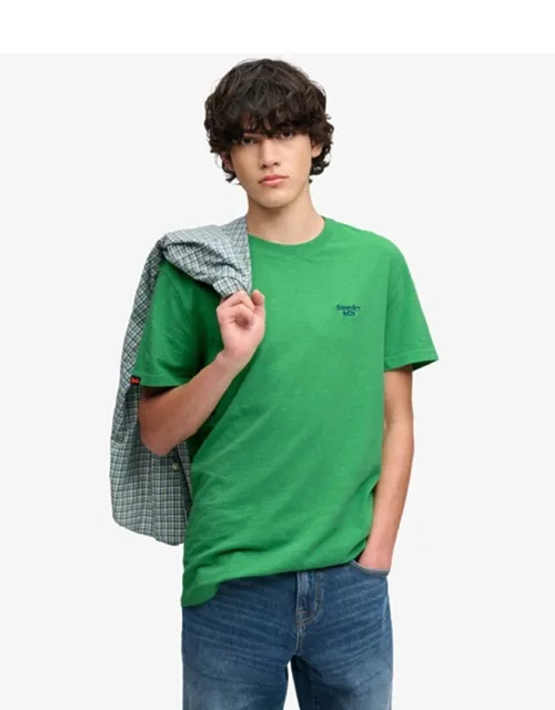 Superdry Essential Serif Logo Embroidered T-shirt Ribbed Crew Neckline, Slim Fit