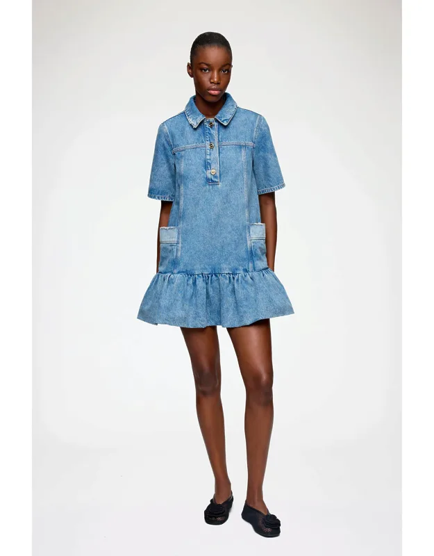 Patchwork Denim Dress