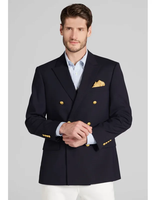 Tailored Fit Comfort Stretch Double-breasted Blazer