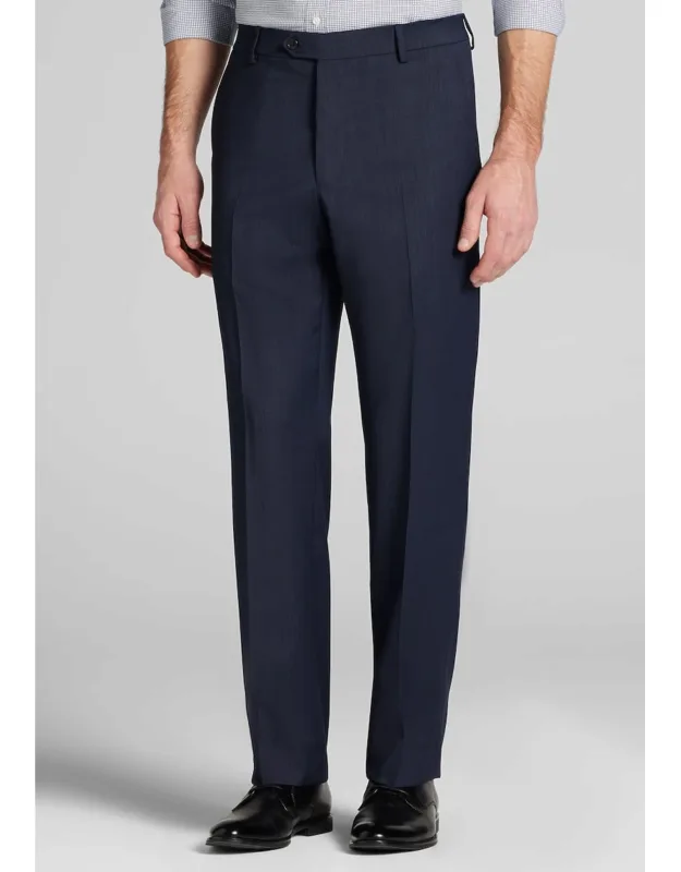 Reserve Collection Tailored Fit Italian Wool Textured Dress Pants