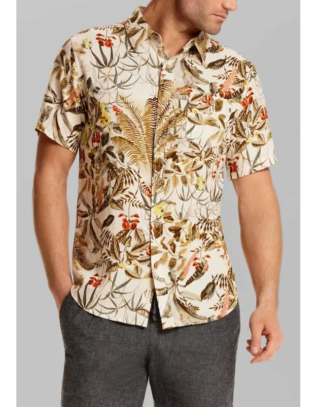 Weatherproof Vintage Traditional Fit Linen-blend Camp Shirt