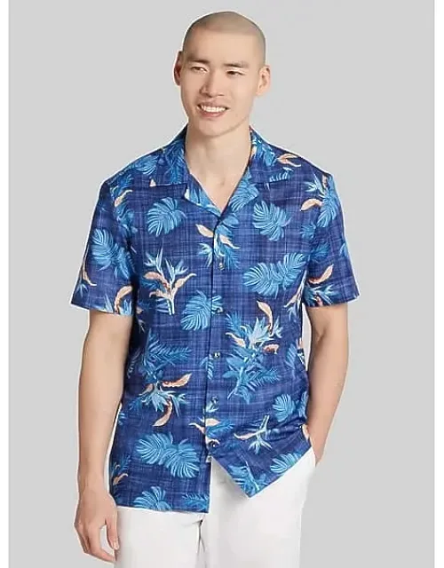 Modern Fit Tropical Fronds Camp Shirt