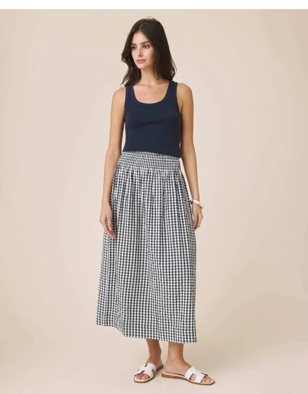 Gingham Midi Skirt