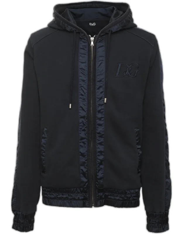 Rib Knit Zip Up Hoodie