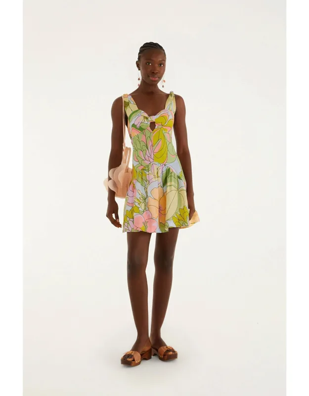 Spring Affair Cut-out Euroflax Premium Linen Mini Dress