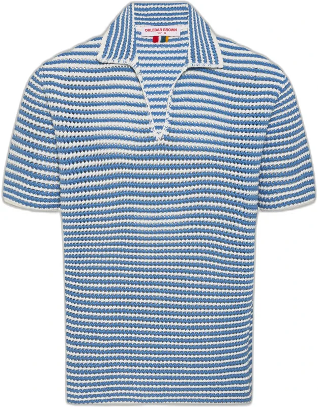 Luxury Stripe Knitted Polo Shirt