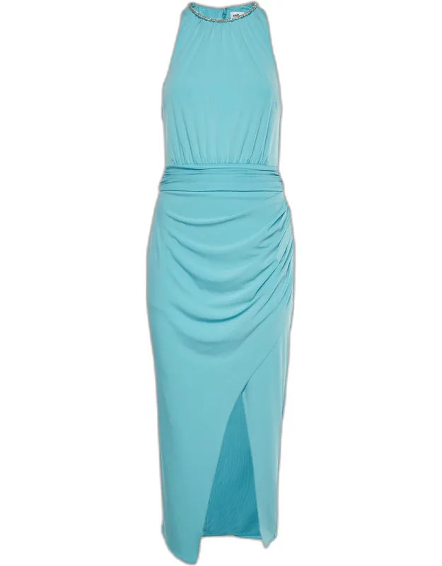Jersey Halter Midi Dress