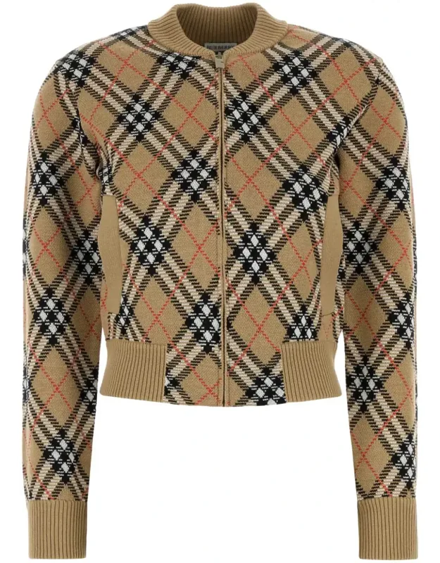 Embroidered Wool Blend Cardigan