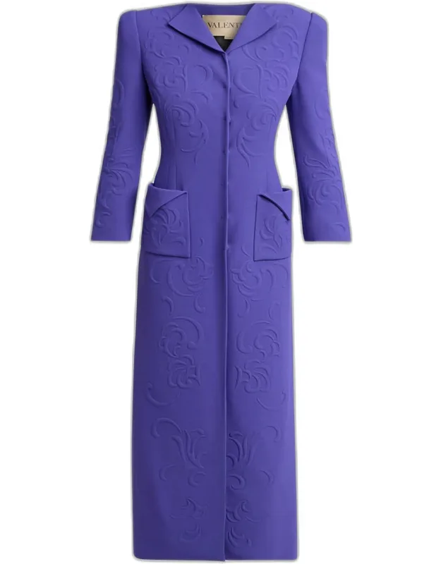Embossed Long Coat