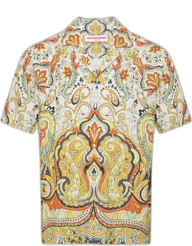 Multi Red Fairground Linen Shirt