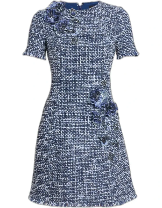 Floral Tweed Dress