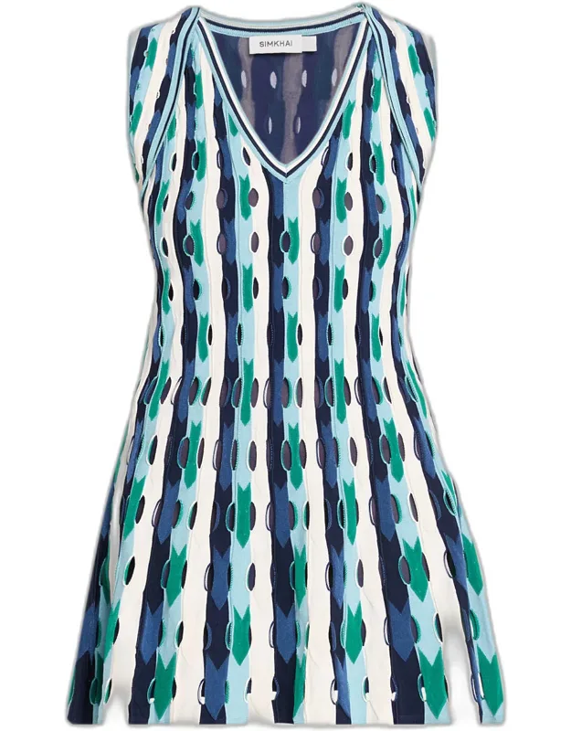 Cut-out Knit Mini Dress