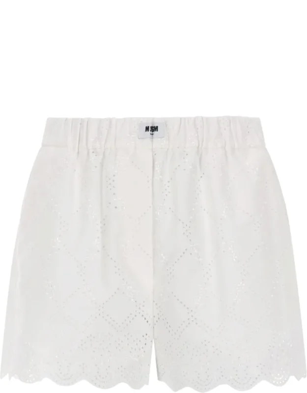 Shorts With Perforated Pattern