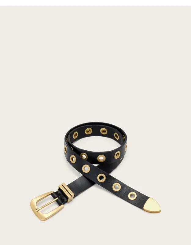 Leather Eyelet Belt
