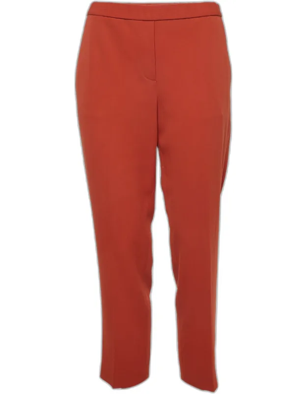 Textured Crepe Straight Leg Pants