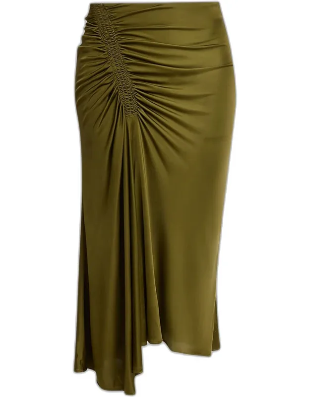 Ruched Midi Skirt