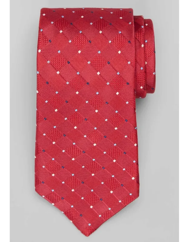 Traveler Collection Multi-texture Grid Tie - Long