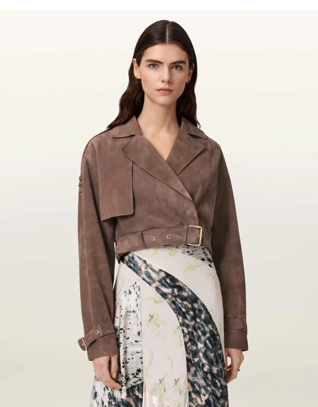 Cropped Suede Jacket