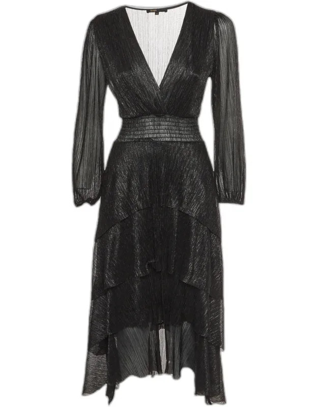 Asymmetric Tiered Midi Dress
