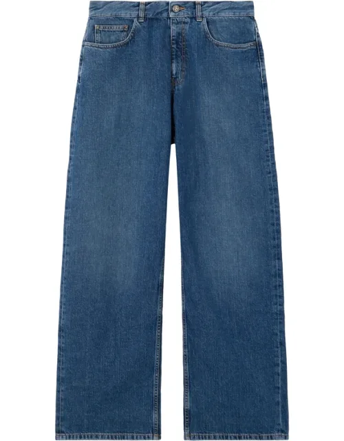 Curved Logo Denim Jeans