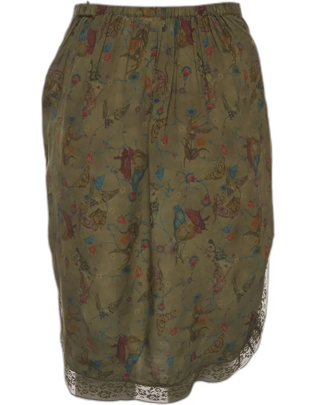 Printed Crepe Skirt
