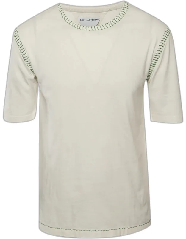 Cotton Overlock Stitch Detail T-shirt