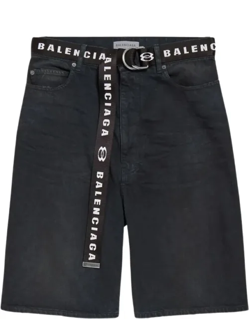 Belted Logo-waistband Shorts