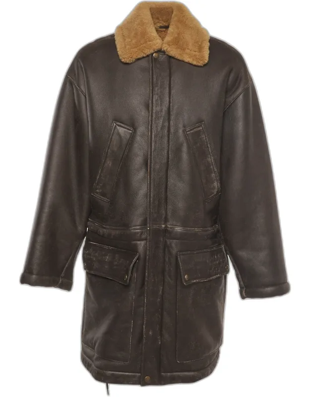 Leather And Shearling Coat